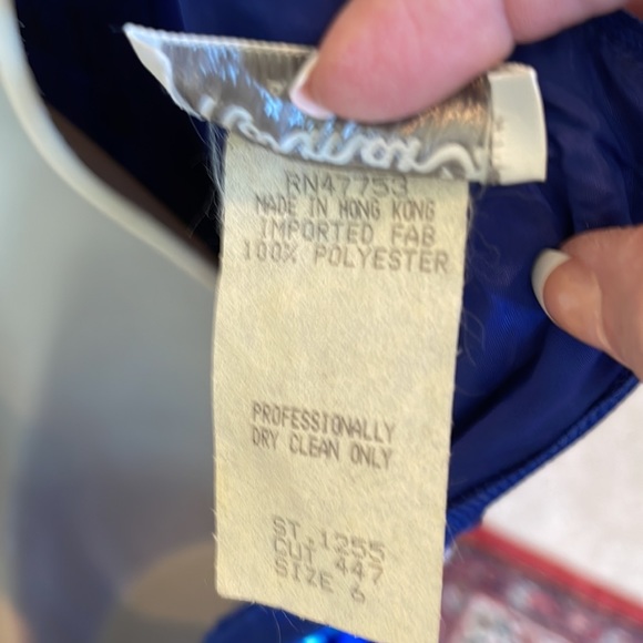 VINTAGE (80s) Blue Sequined Formal Gown / Dress - Picture 8 of 8